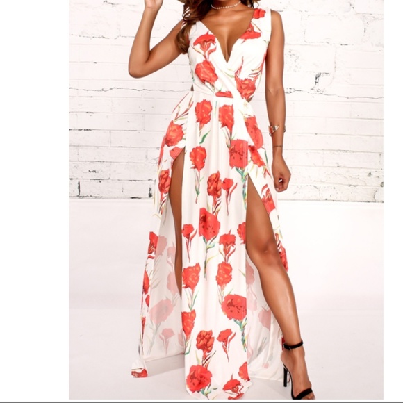 Boutique Dresses & Skirts - Tropic Vibes Maxi Thigh Slit Dress